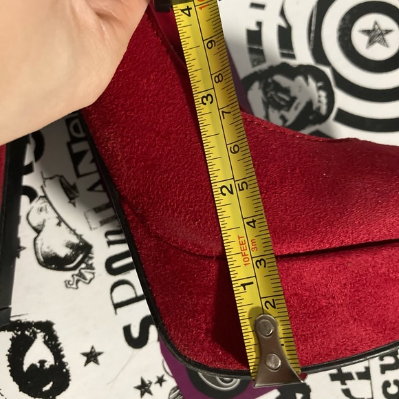 NWB - Brash Faux Suede Red Stiletto Pumps - Picture 4 of 5